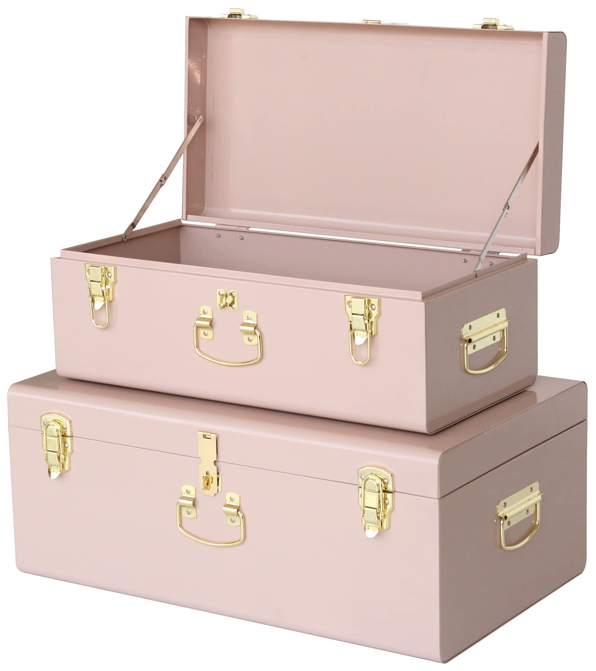 Amazon.com: Vixdonos Decorative Metal Box Storage Trunks Set of 2